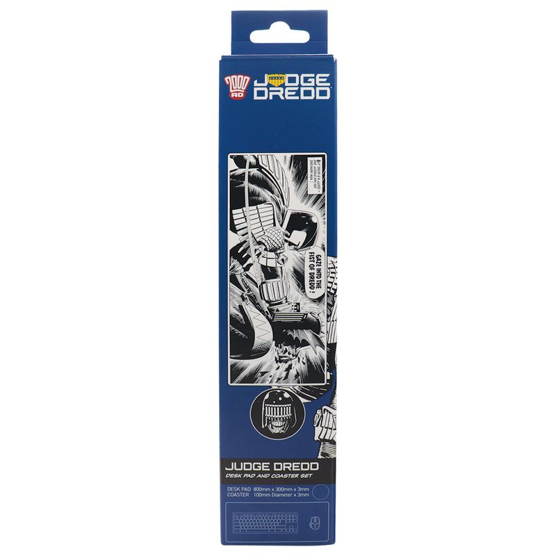 2000AD JUDGE DREDD - XL Desktop Mat + 1 Coaster