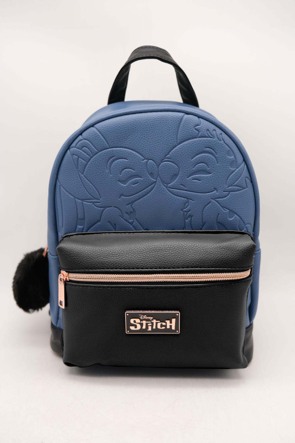 STITCH & ANGEL - Blue & Black - BackPack '28x22x11cm'