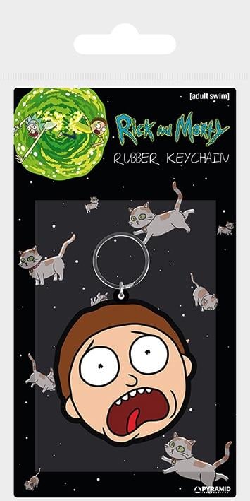 RICK & MORTY - Rubber Keyring - Morty Terrified Face