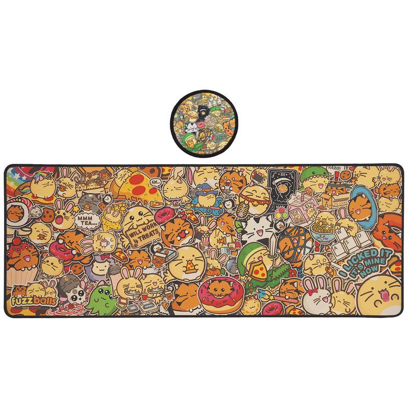 FUZZBALLS - XL Desktop Mat + 1 Coaster