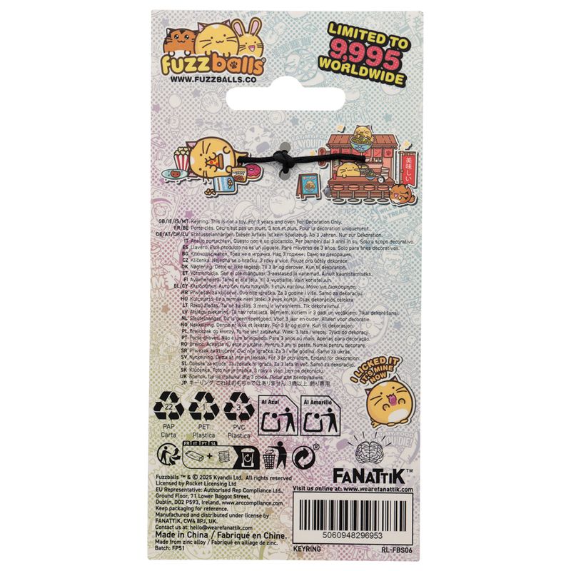 FUZZBALLS - Whisky Noodles - Limited Edition Keyring