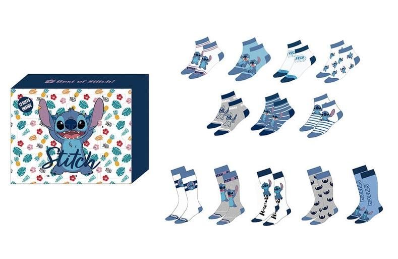STITCH - Gift Box - 12 Pairs of Socks (S 3,5-7,5)