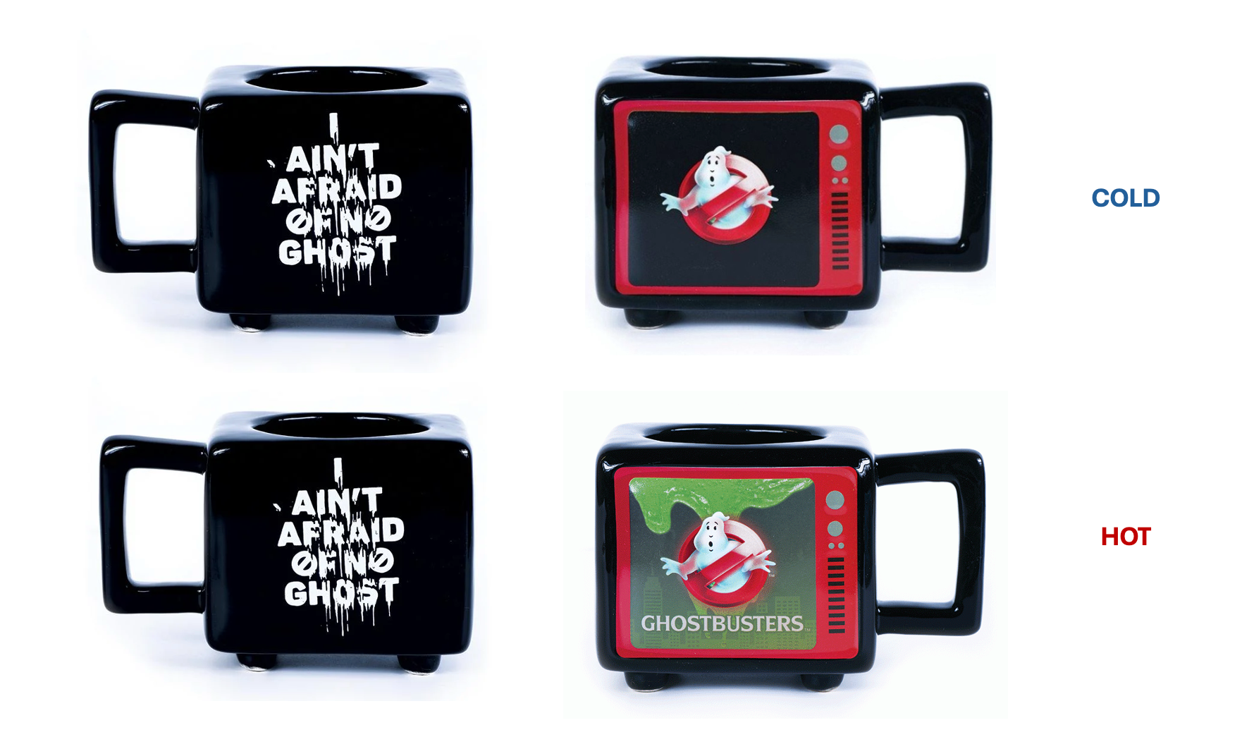 GHOSTBUSTERS - I Ain't Afraid - RETRO TV Heat Change Mug 500ml