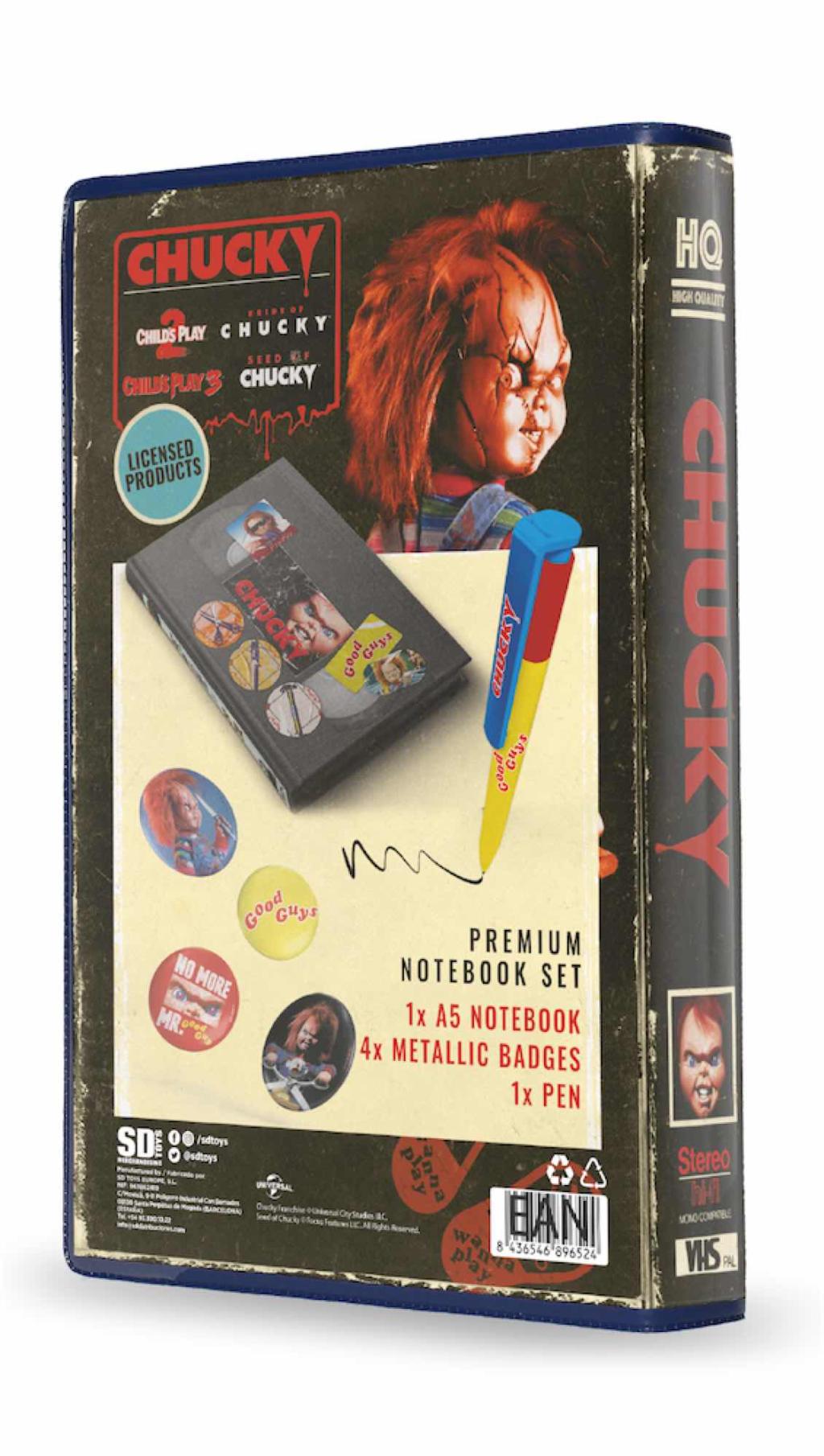 CHUCKY - Set VHS - Stationery Set (Notebook, Badges and Pen)