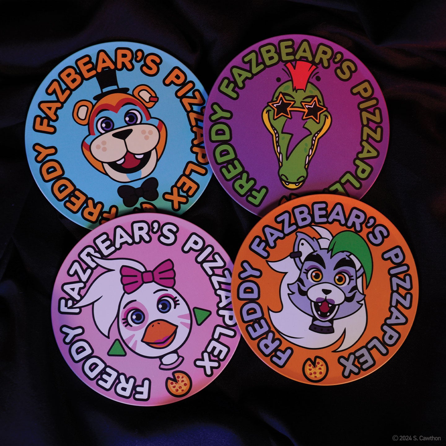 FIVE NIGHTS AT FREDDDY'S - 4 Embossed Metal Coasters