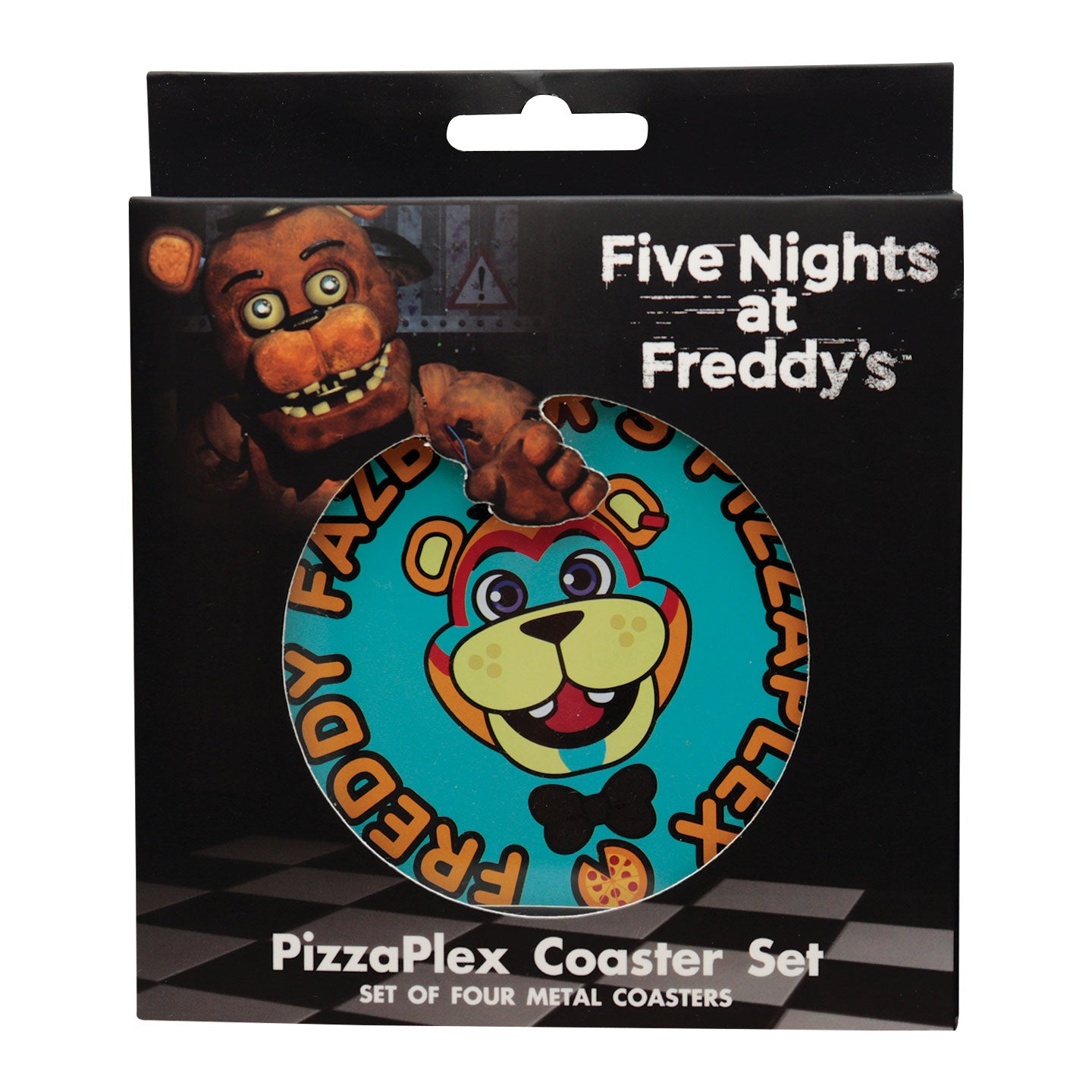 FIVE NIGHTS AT FREDDDY'S - 4 Embossed Metal Coasters