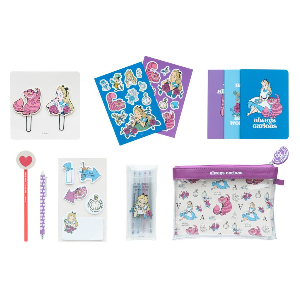 ALICE IN WONDERLAND - Stationery Set with 3 A6 Notebooks - 10pc.