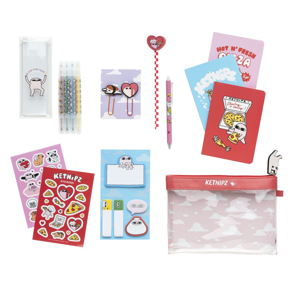 KEPNIPZ - Stationery Set with 3 A6 Notebooks - 10pc.