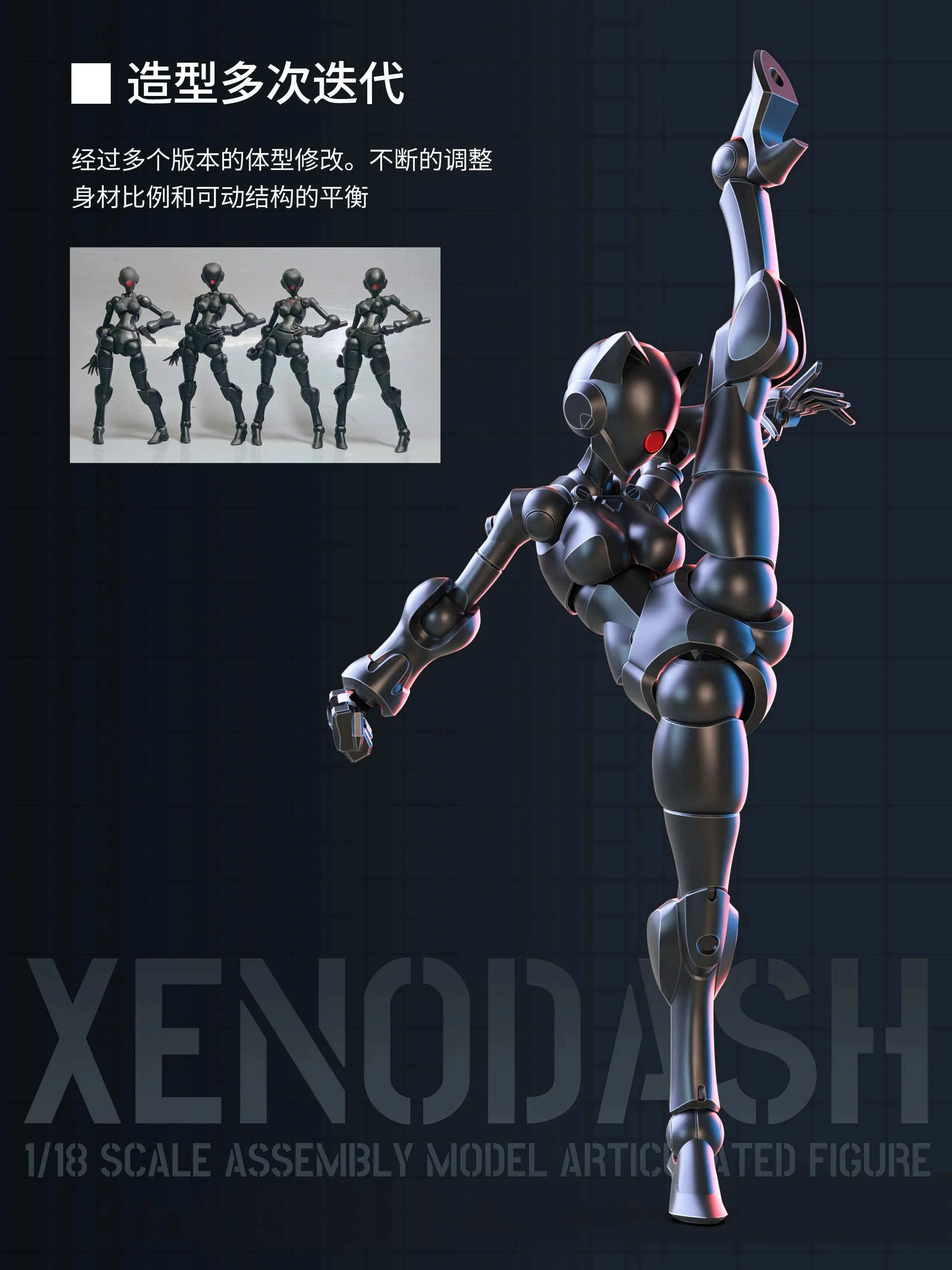 SHEIK MAINLAND - Xenodash (Black) - Model Kit 1/18