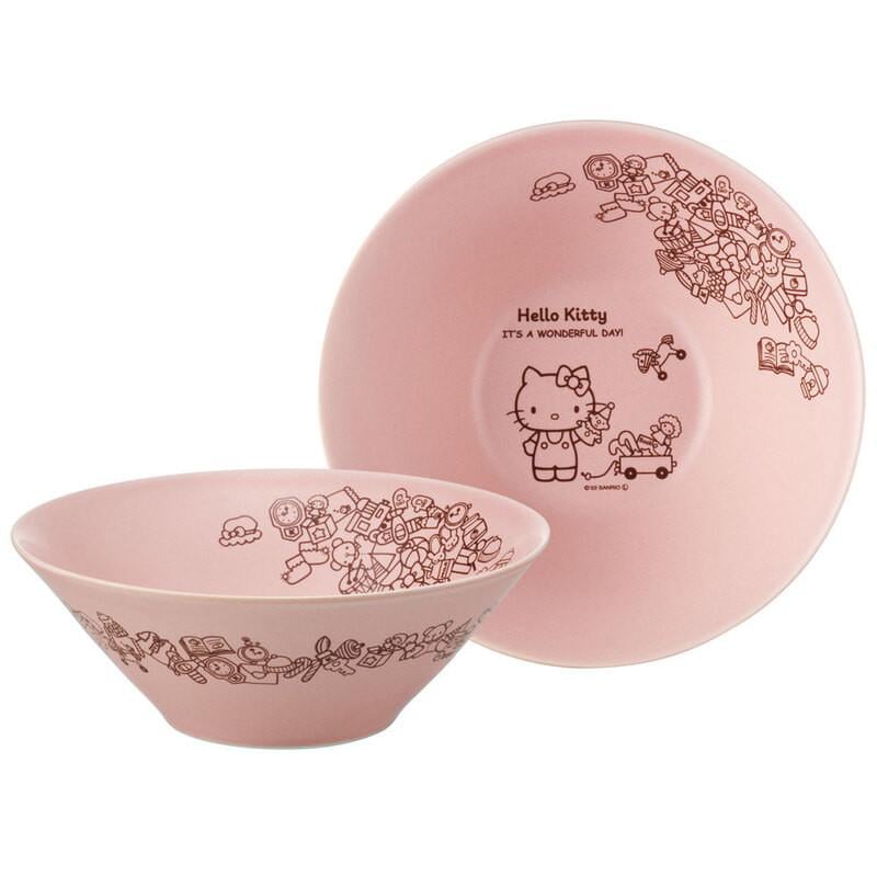 HELLO KITTY - Pink Sakura - Mino Bowl 21x7.5cm