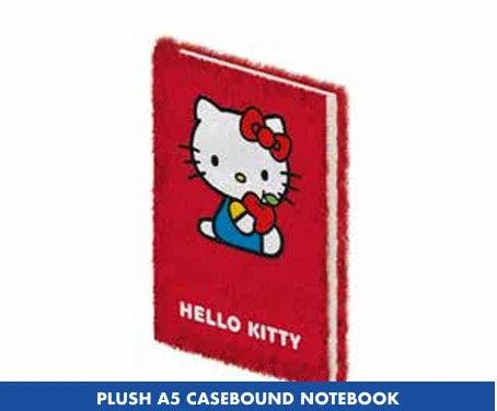 HELLO KITTY - A5 Plush Notebook Casebound