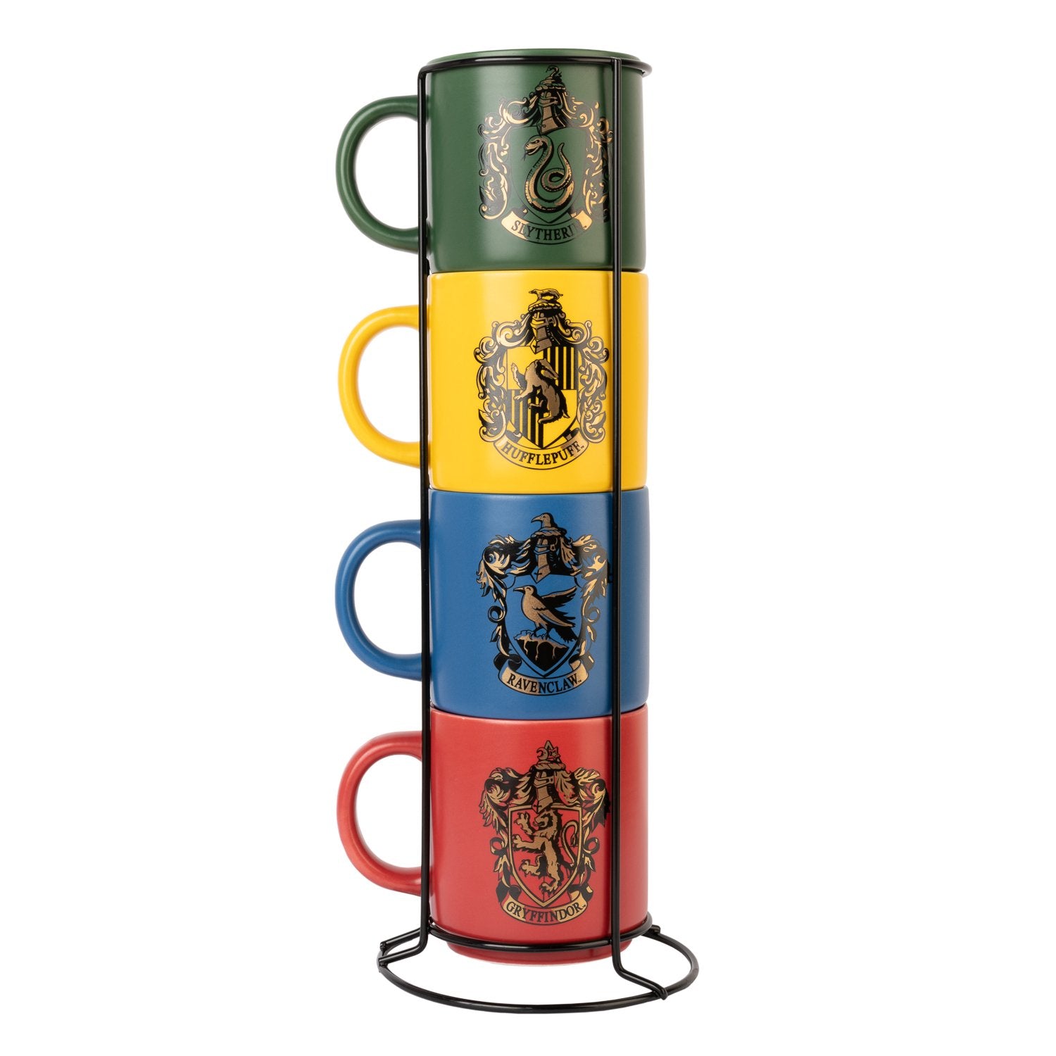 HARRY POTTER - Les 4 Maisons - Set de 4 Tasses à café avec socle 300ml