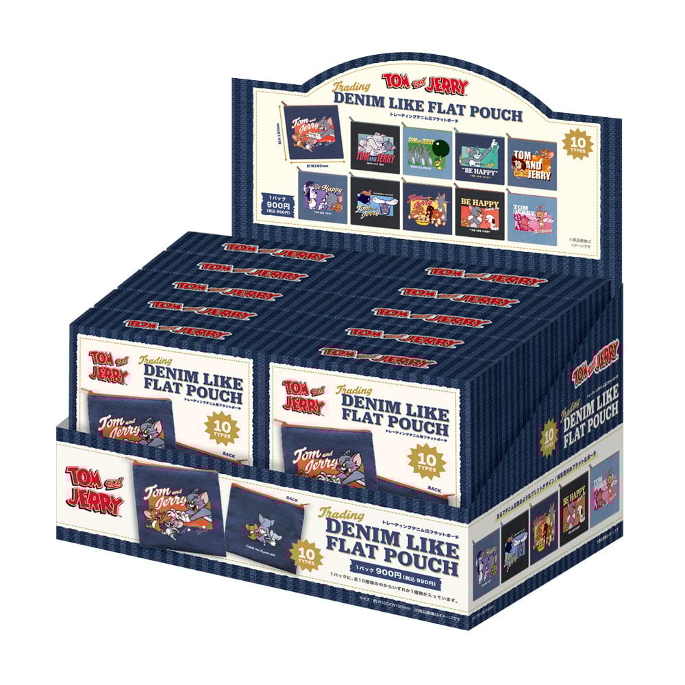 TOM & JERRY - Trading Denim Style Flat Pouch 16x16 cm - BLIND BOX