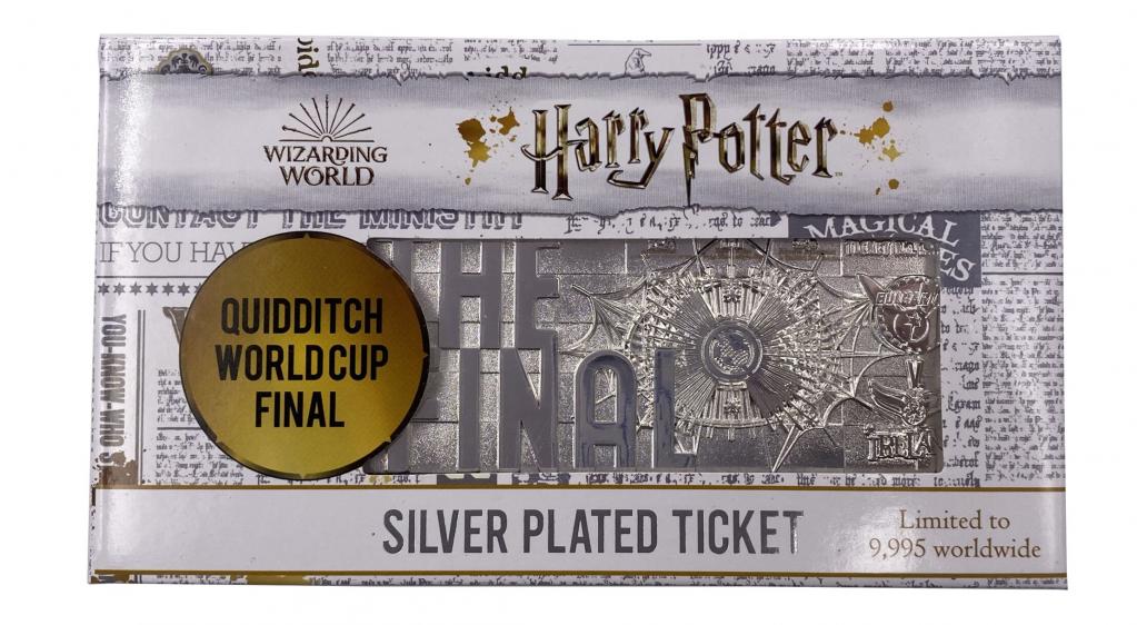 HARRY POTTER - Quidditch World Cup - Silver Plated Collector Ticket