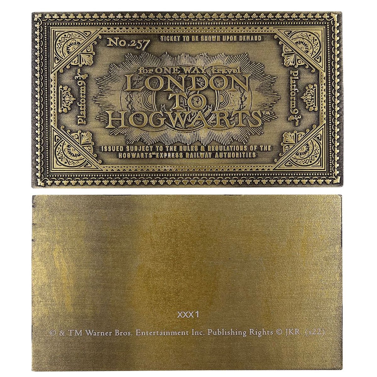 HARRY POTTER - Hogward Express Ticket - Limited Edition Replica
