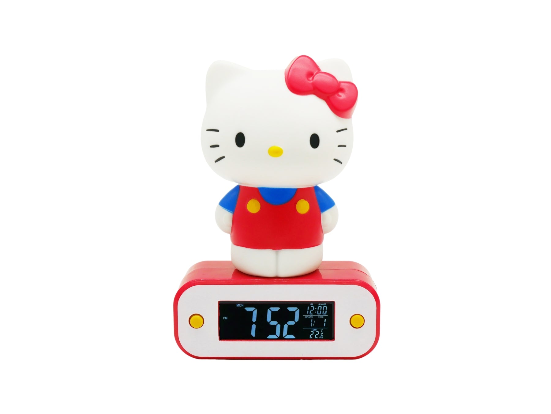 HELLO KITTY - Alarm Clock with LED Lamp - 7inch