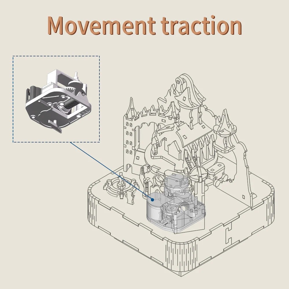 MAGICAL CASTLE - DIY Musical box - 111pcs