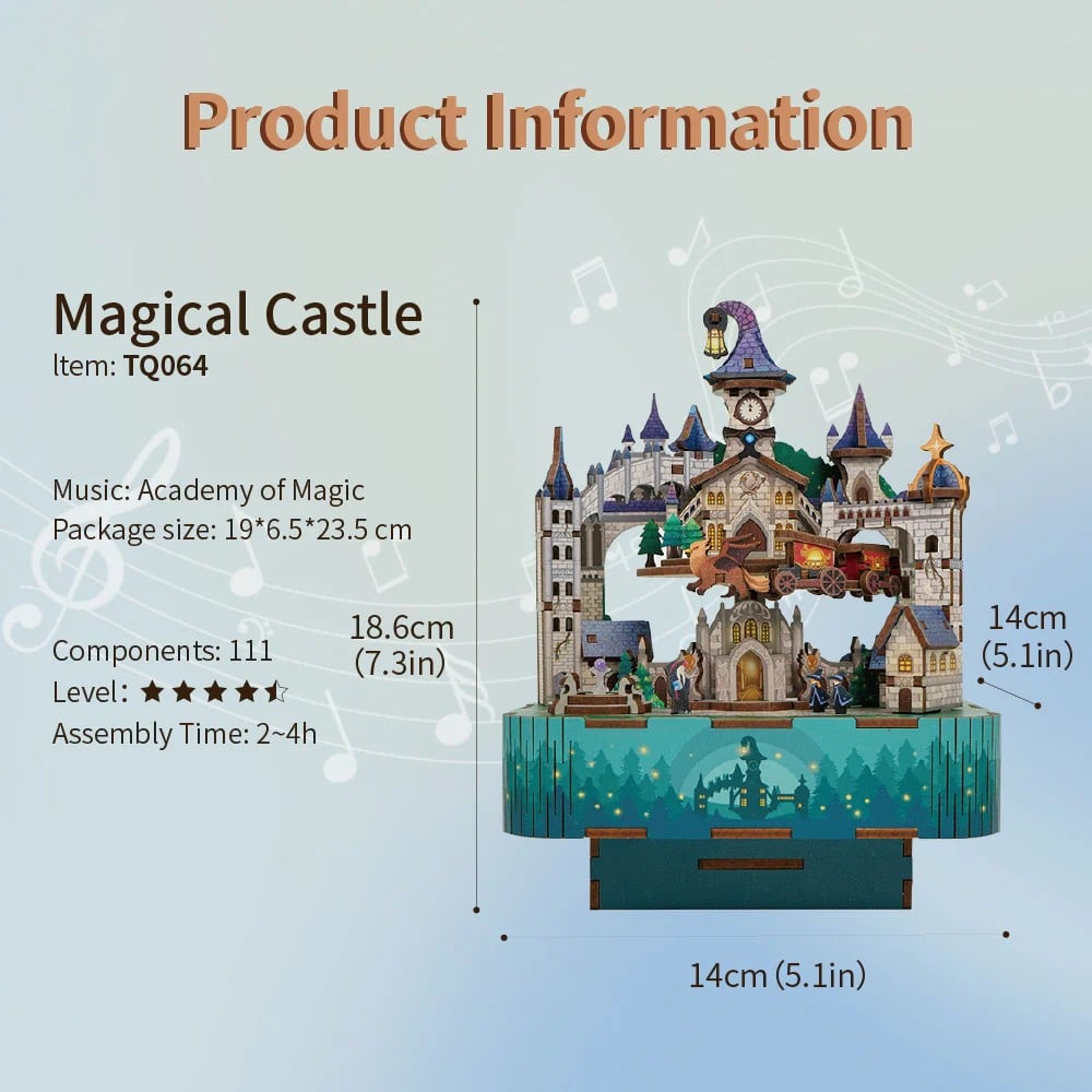 MAGICAL CASTLE - DIY Musical box - 111pcs