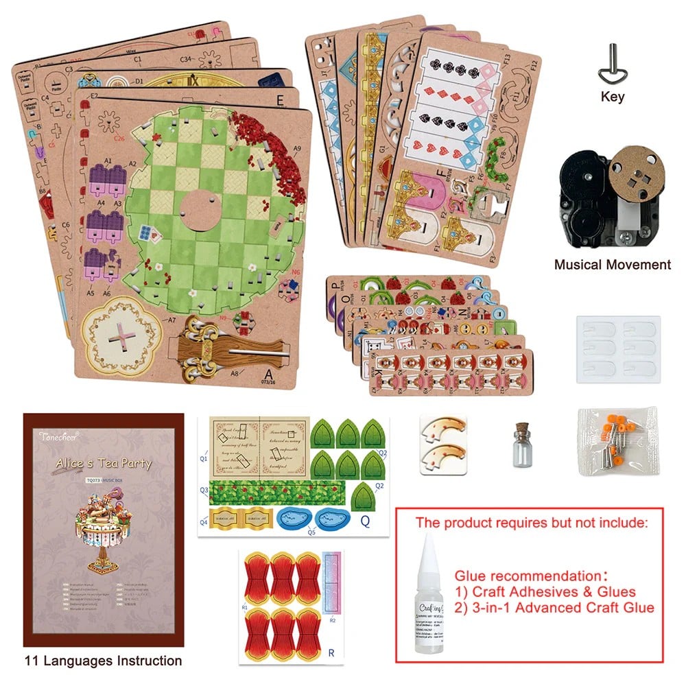 ALICE'S TEA PARTY - DIY Musical box - 209pcs