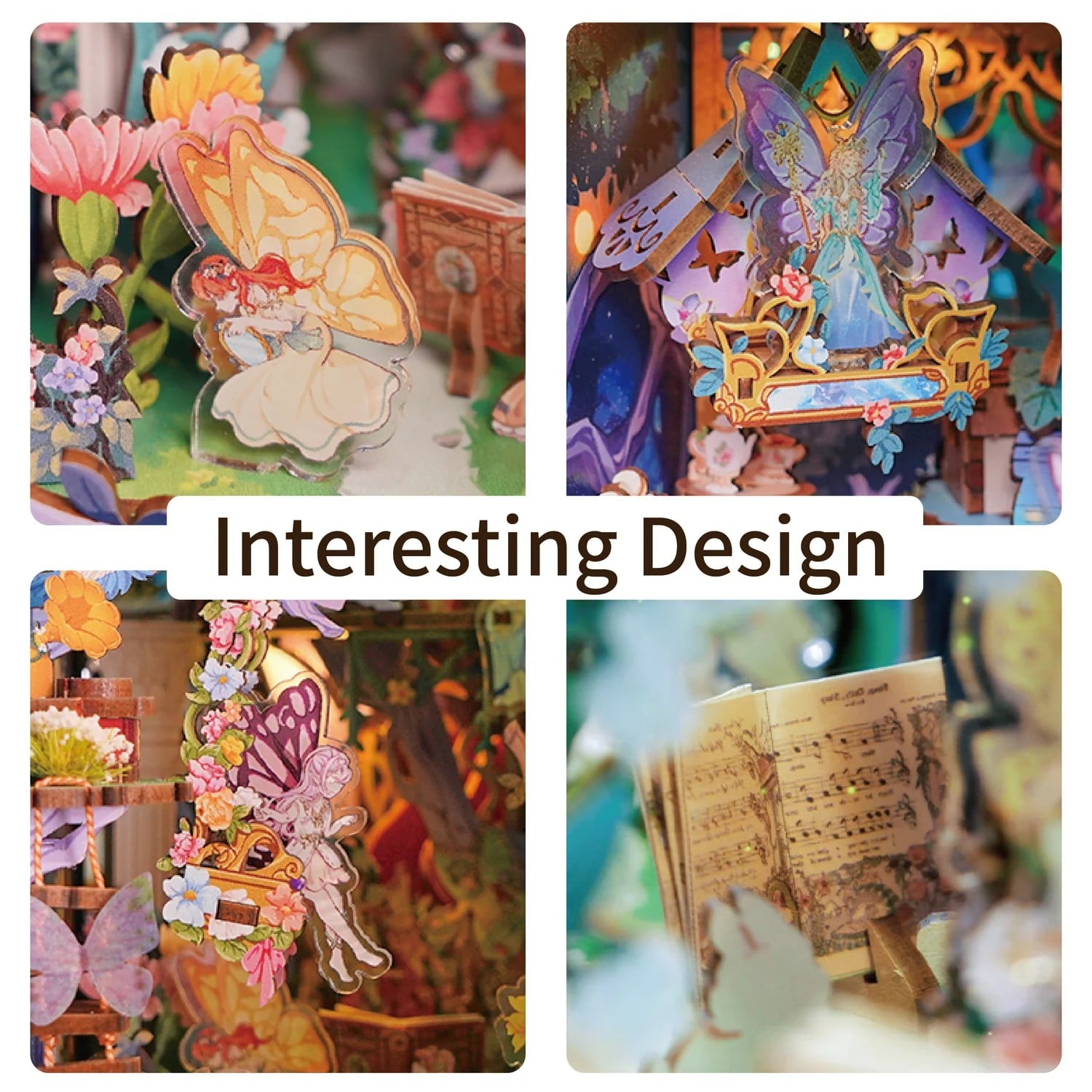 BOOK NOOK KIT - DIY- A Midsummer Night's dream - 206pcs + LED Light