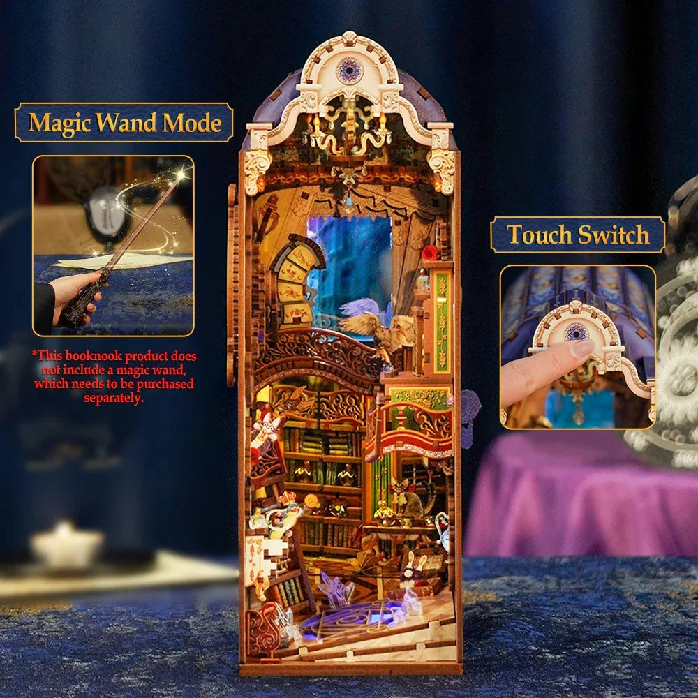 BOOK NOOK KIT - DIY- Magical library - 521pcs + LED Light