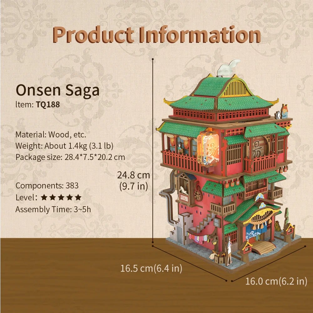ONSEN SAGA - DIY Desktop Storage - 383pcs