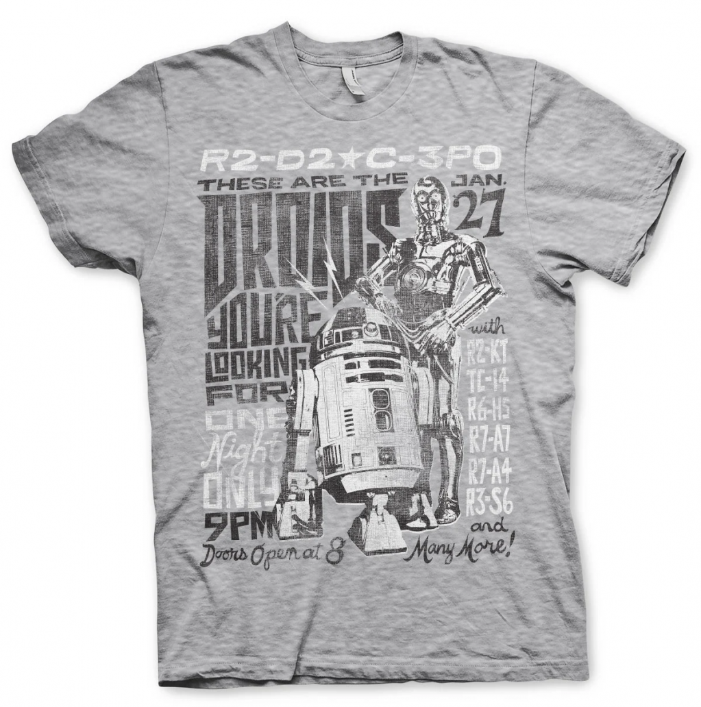 STAR WARS 7 - T-Shirt Droids Night (L)