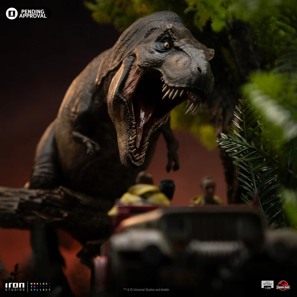 JURASSIC PARK - T-Rex Chase - Statue Demi Art Scale 1/20 60cm