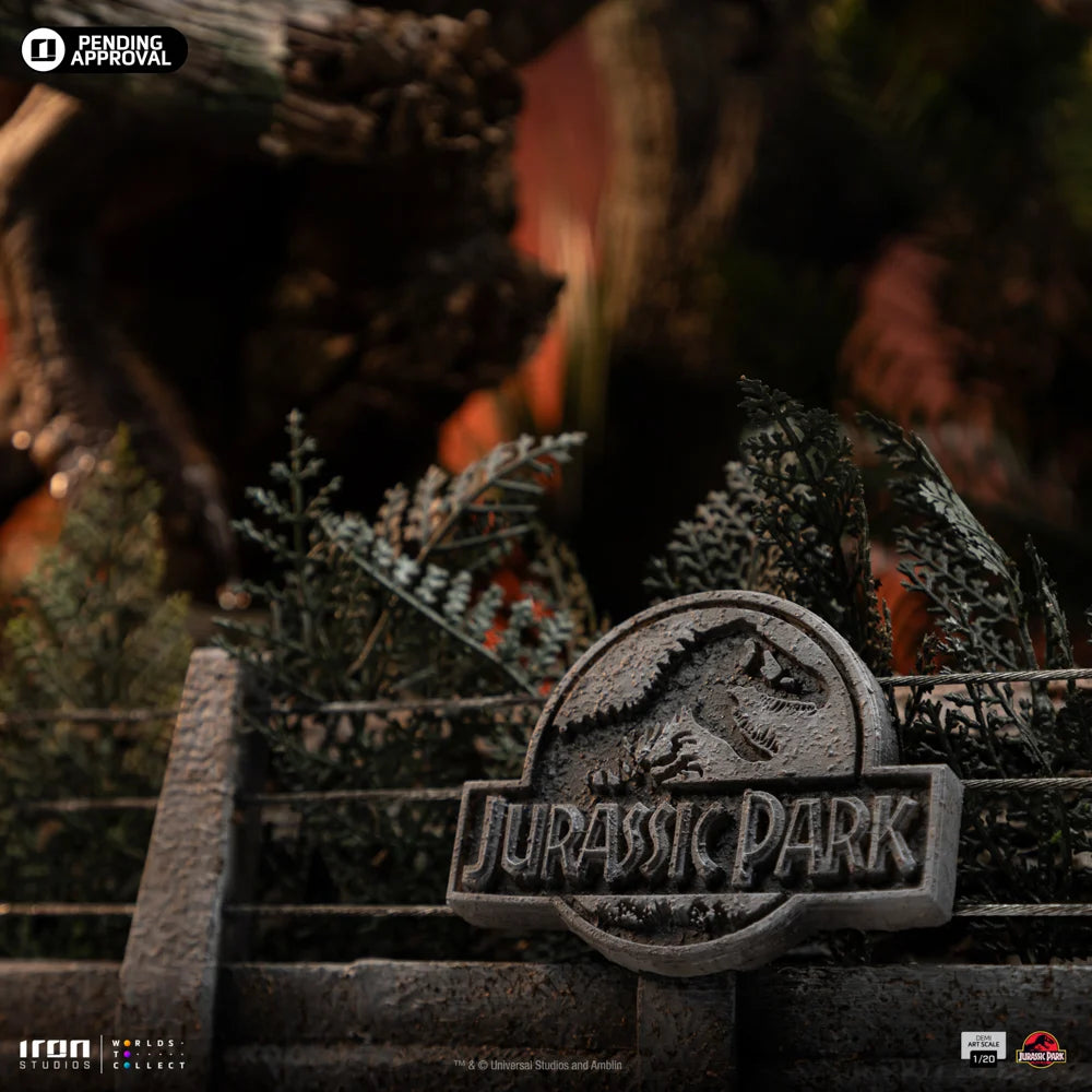 JURASSIC PARK - T-Rex Chase - Statue Demi Art Scale 1/20 60cm