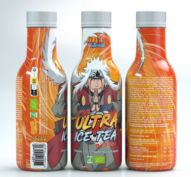 NARUTO SHIPPUDEN - Ultra Ice Tea - Jiraiya - Bottle 50 Cl