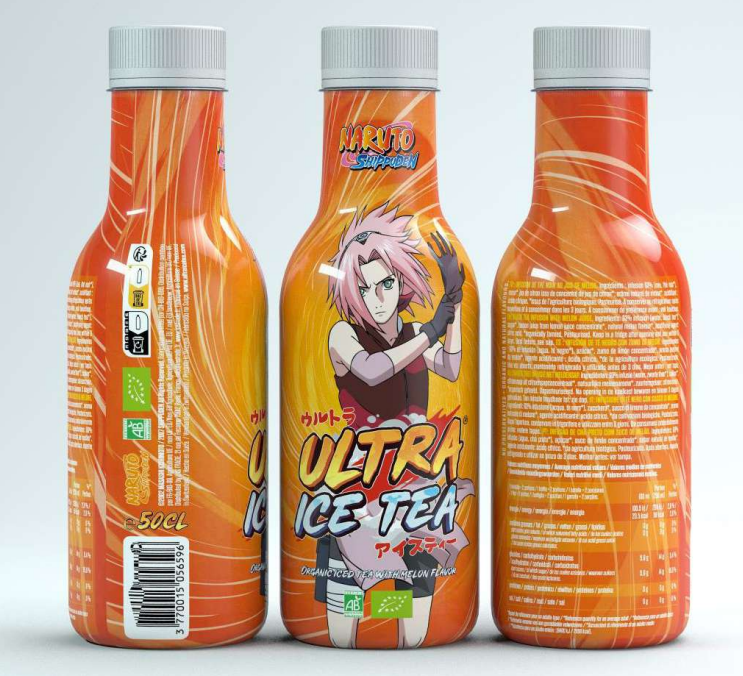 NARUTO SHIPPUDEN - Ultra Ice Tea - Sakura - Bottle 50 Cl