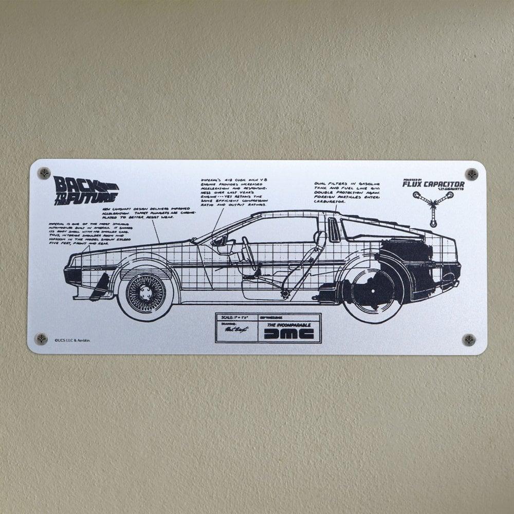 BACK TO THE FUTURE - Metal Schematic Plate