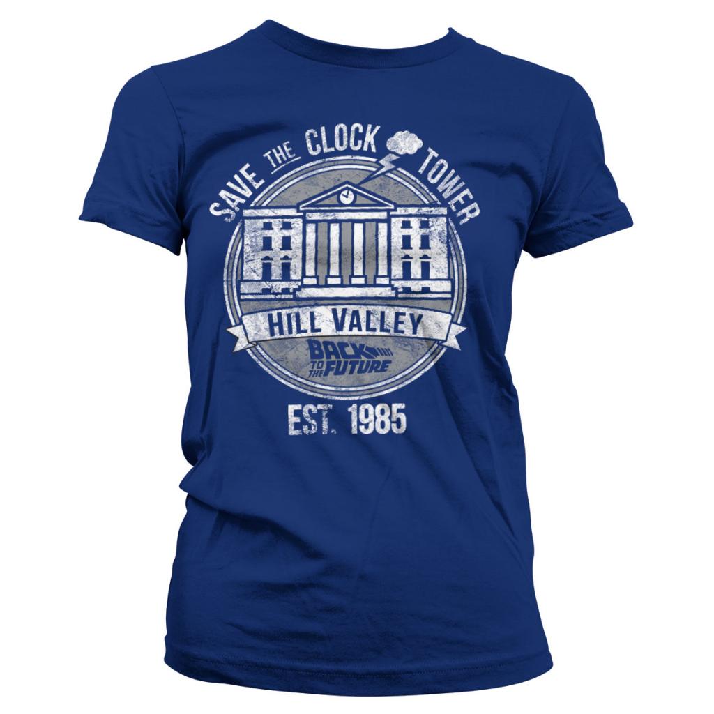 BACK TO THE FUTURE - T-Shirt Save the Clock Tower - Navy GIRL (XXL)