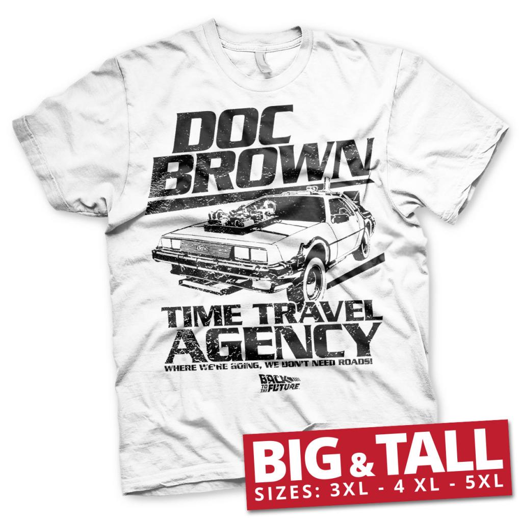 BACK TO THE FUTURE - T-Shirt Big & Tall - Doc Brown Time Agency (5XL)