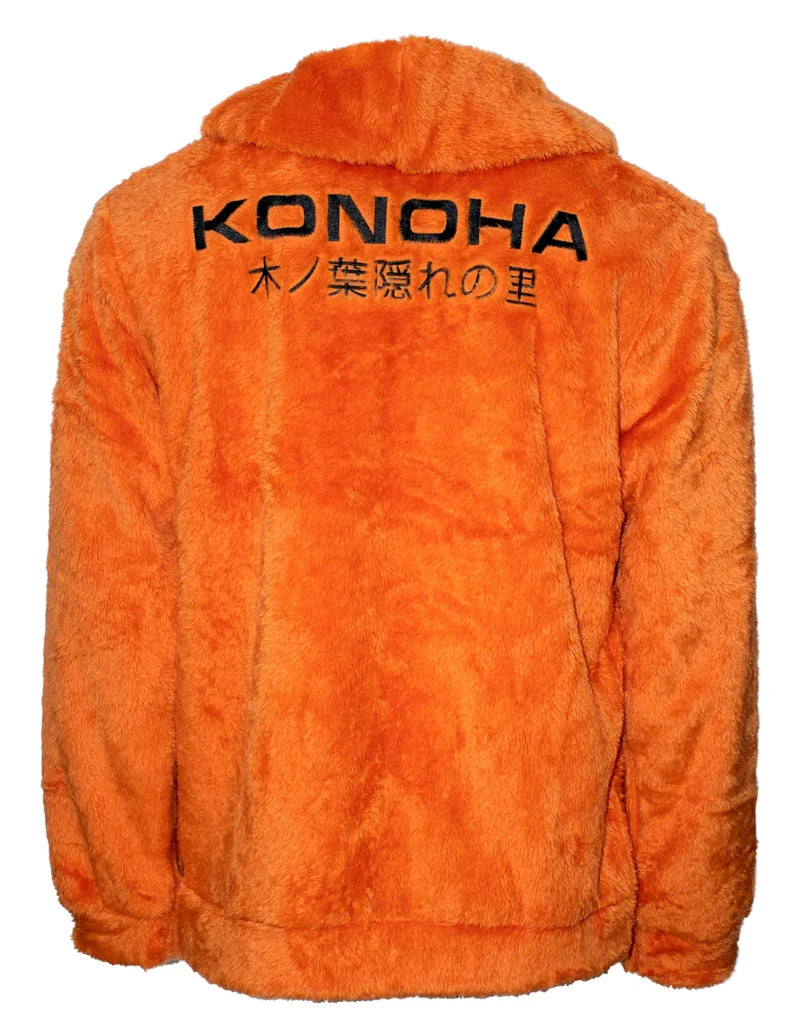 NARUTO - Konoha - Men's Fluffy Zipper Hoodie (S/M)