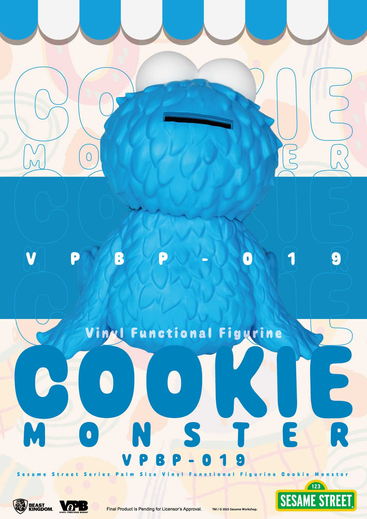 SESAME STREET - Cookie Monster - Palm Size Bank 11.8cm