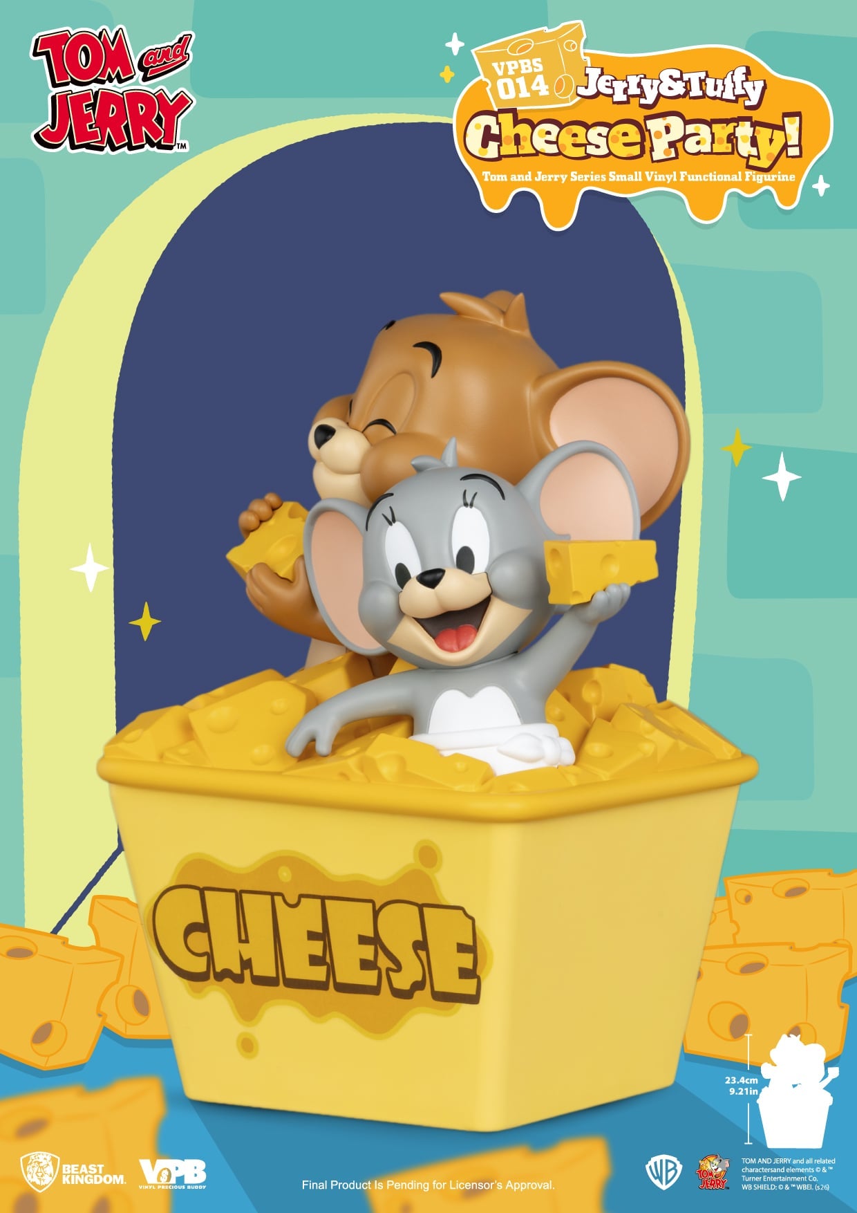 TOM & JERRY - "Jerry & Tuffy Cheese Party" - Bank 23.4cm