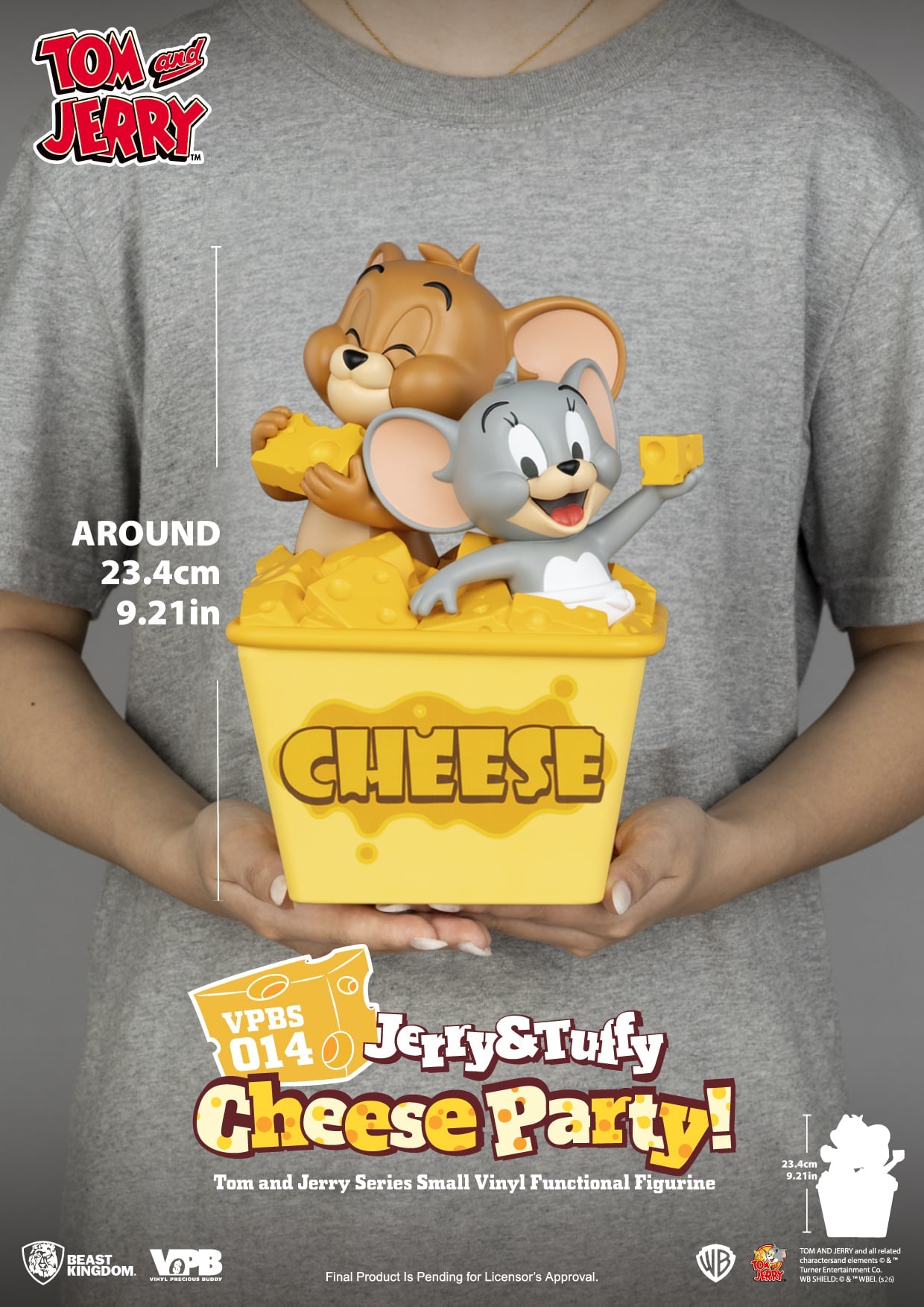 TOM & JERRY - "Jerry & Tuffy Cheese Party" - Bank 23.4cm
