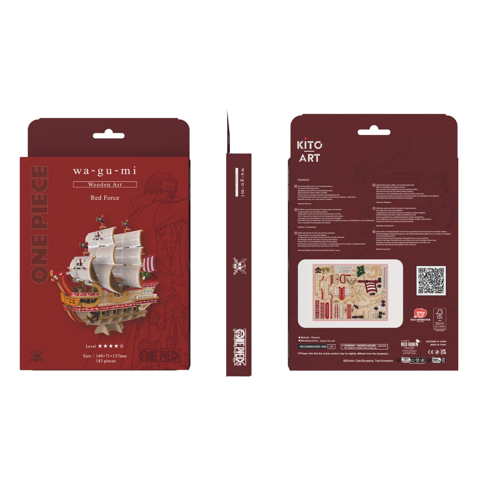 ONE PIECE - Red Force - Wood Model Kit 14x7.1x13.7cm