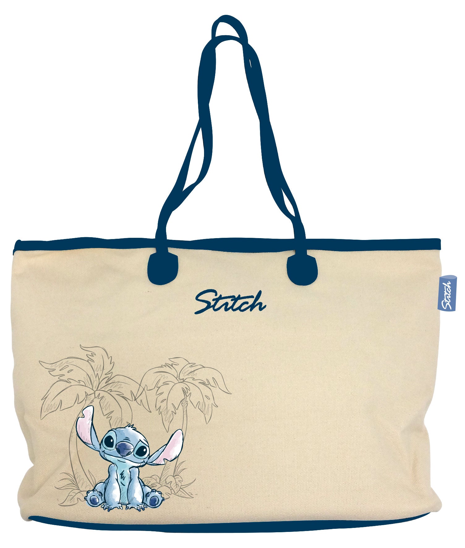 STITCH - Ohana & Blue - Big Canvas Bag - 37x27x16cm