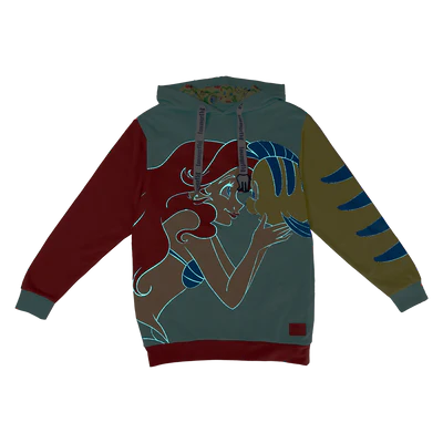 LITTLE MERMAID 35 - Ariel and Flounder - Hoodie Unisex Loungefly (S)