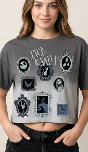 NBX - Jack & Sally - T-Shirt Women Crop Top (M)