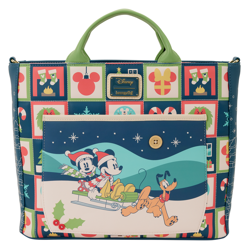 DISNEY - Mickey & Minnie "Holiday" - Tote Bag LoungeFly