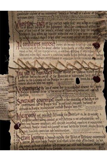 THE HOBBIT - The Burglar Contract of Bilbo - ini Replica '167x30cm'