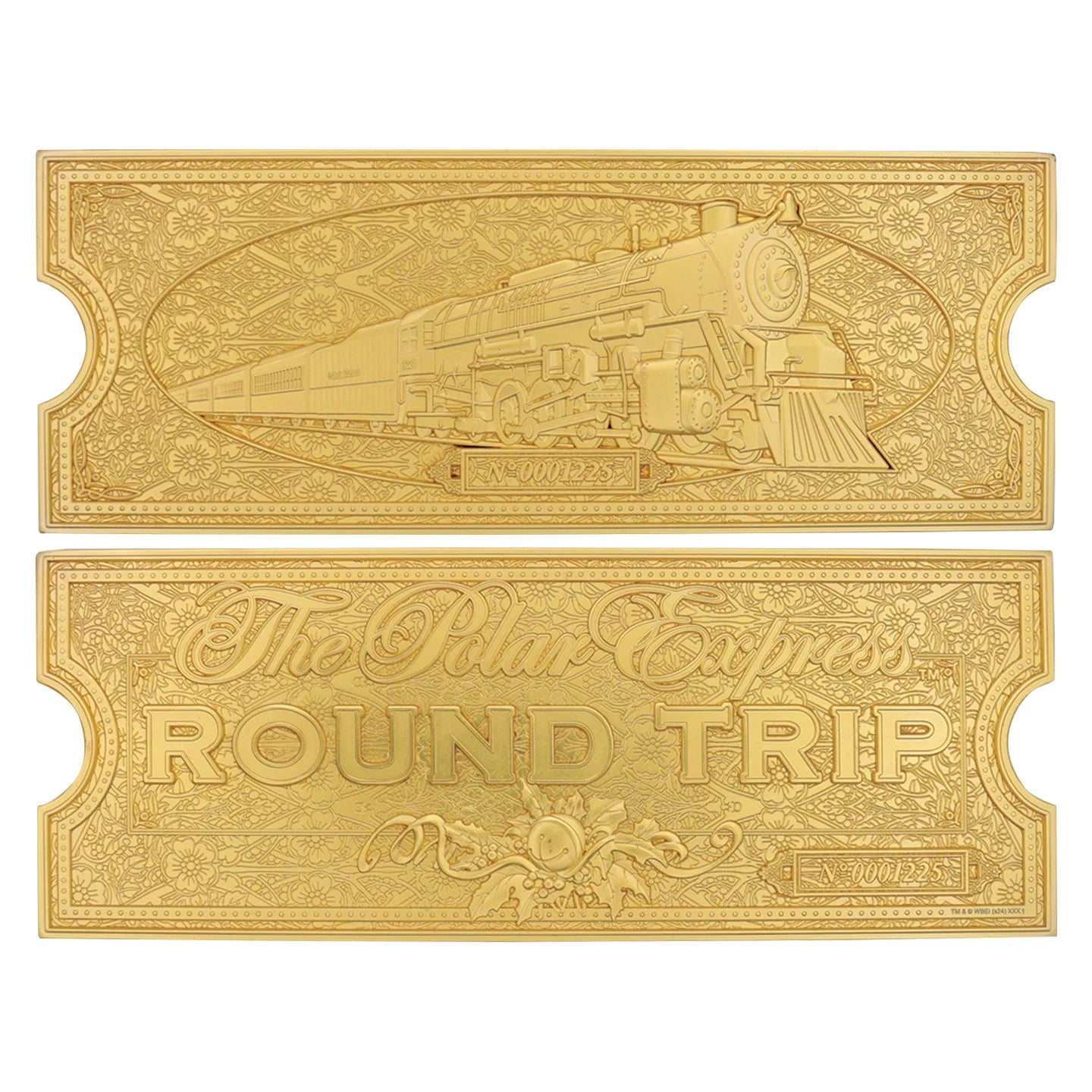 THE POLAR EXPRESS - 24k Gold Plated Train Ticket