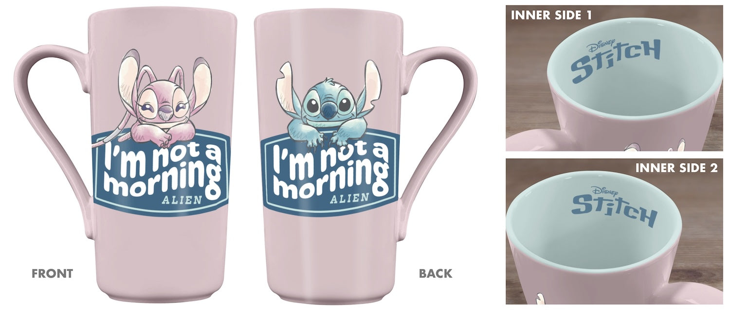 STITCH & ANGEL - I'm not a Morning Alien - Latte Mug 16,5oz