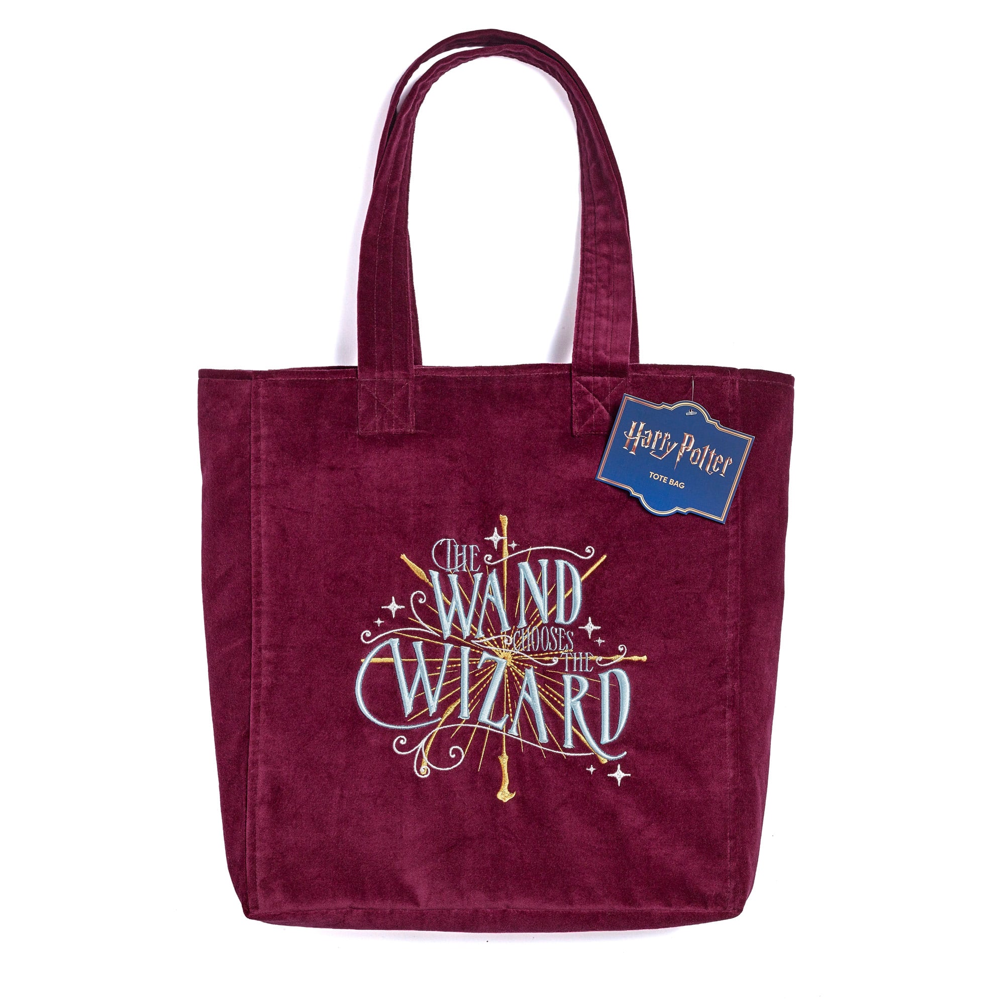 HARRY POTTER - Wand - Premium Embroidered Velvet Tote Bag
