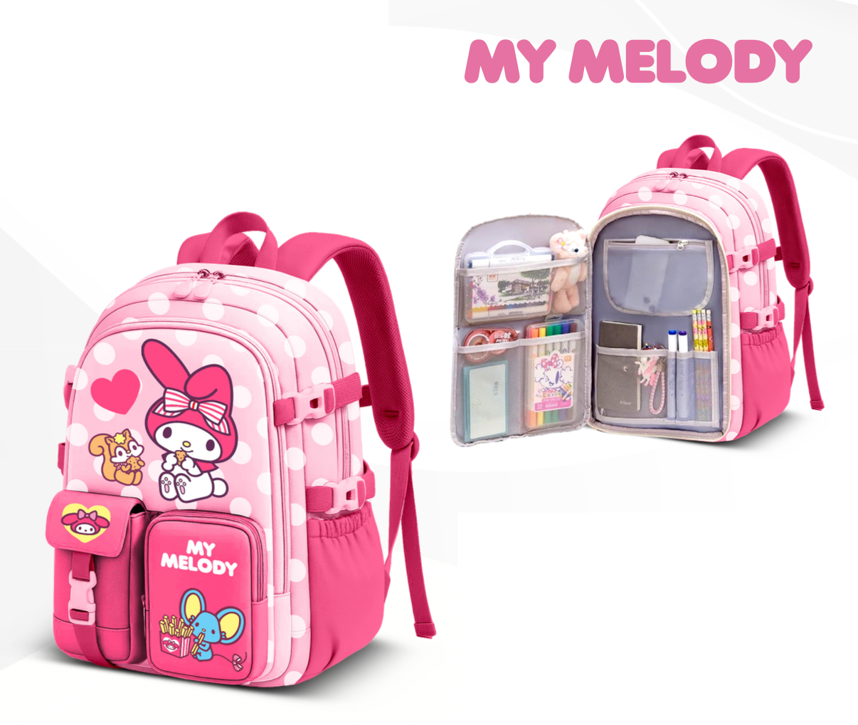 MY MELODY - Animals - Backpack HARU - '40x27x15cm'