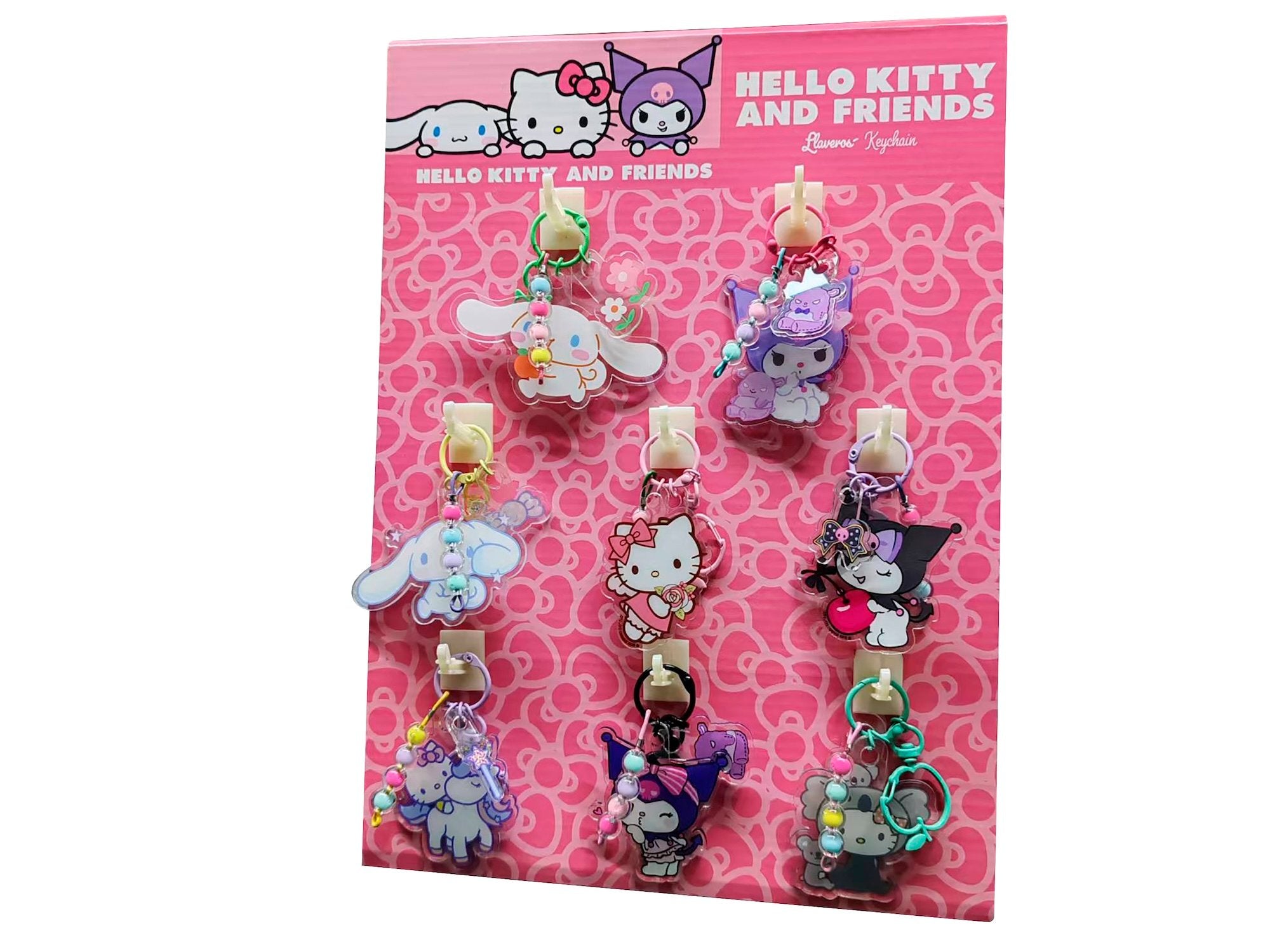 HELLO KITTY & Friends - Assortment of 8 Keyrings