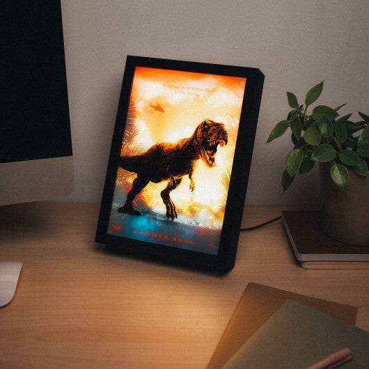JURASSIC PARK  - Framed LED Print 28x20x5cm